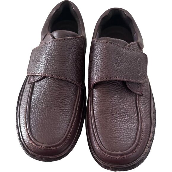 Propet Scandia Strap Closure Men's Casual Orthopedic Shoe Dark Brown Size 10.5 - Picture 2 of 14
